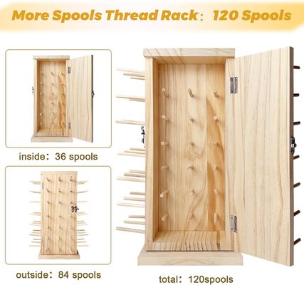 360 graus rotativo porta de fios de madeira ideal para armazenamento de bobinas de bricolage
