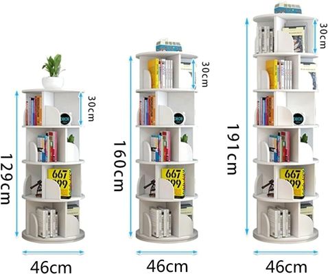 Loja de livros rotativa de 360 graus colorida para armazenamento de livros infantis