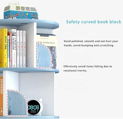 Loja de livros rotativa de 360 graus colorida para armazenamento de livros infantis