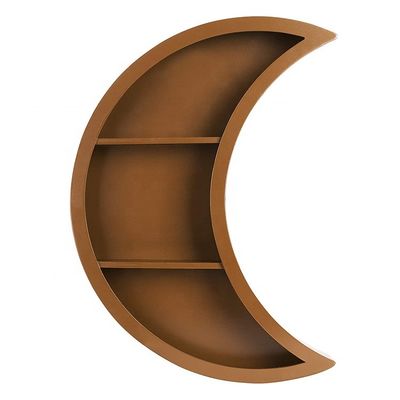 Mobiliário para casa Lua montada na parede Prateleiras flutuantes de madeira para sala de estar Decoração do quarto