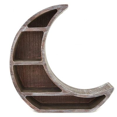 Mobiliário para casa Lua montada na parede Prateleiras flutuantes de madeira para sala de estar Decoração do quarto