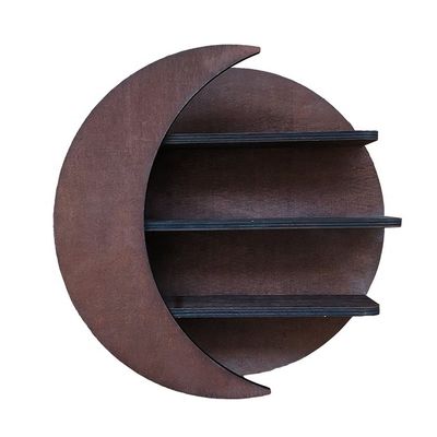 Mobiliário para casa Lua montada na parede Prateleiras flutuantes de madeira para sala de estar Decoração do quarto