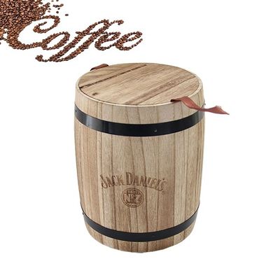 Barril de madeira em cor simples ou cor personalizada para embalagem e decoração de bar personalizada