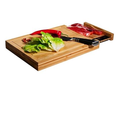 Tabela de corte de bambu em escala digital desmontável para eficiência de cozinha ecológica