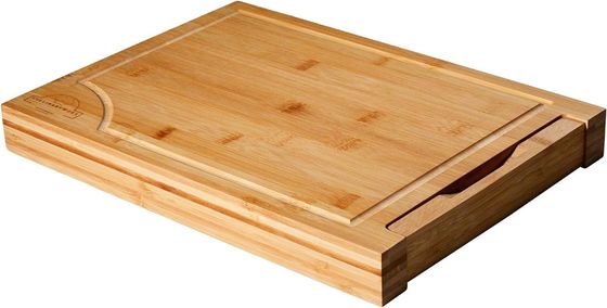 Tabela de corte de bambu em escala digital desmontável para eficiência de cozinha ecológica