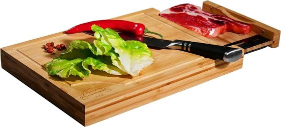 Tabela de corte de bambu em escala digital desmontável para eficiência de cozinha ecológica