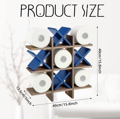 Porta-rolos de banho de madeira atrás das portas/nas paredes Logotipo personalizado Porta-papel higiénico