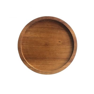Tapete redondo de taça de café decoração 10X0.9cm Acacia madeira coasters com impressão avançada