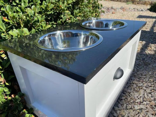 Pequenos Animais de estimação Animais Estação de alimentação Idade Animais de estimação 2 Cachoeira Erguida Alimentador para cães elevado com gaveta