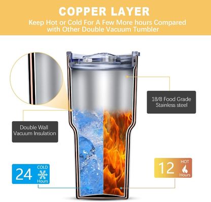 30oz de aço inoxidável Vacuo isolado caneca para bebidas quentes e frias