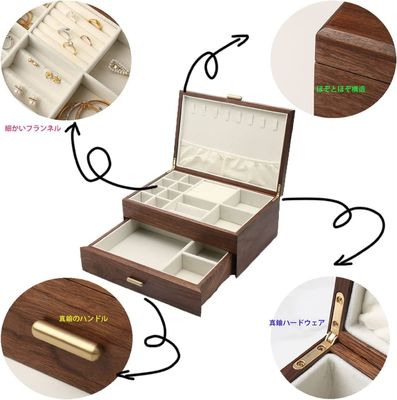 Rectângulo Pedido personalizado Bracelete de madeira maciça relógio de exibição caixa de armazenamento de jóias feita à mão