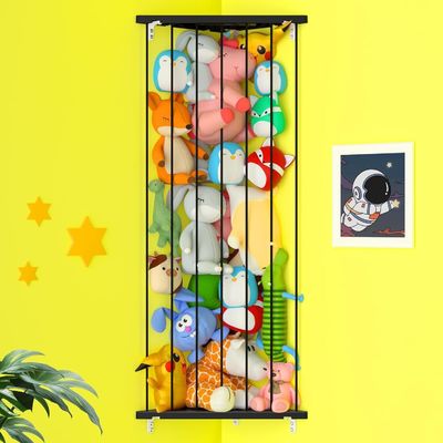 Estante de decoração para casa Esquina personalizada Armazenamento de animais recheados para berçário Sala de jogos Quarto de dormir