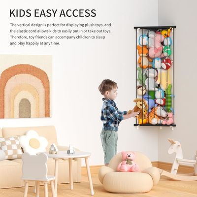 Estante de decoração para casa Esquina personalizada Armazenamento de animais recheados para berçário Sala de jogos Quarto de dormir