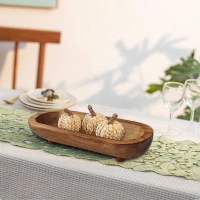 Logotipo personalizado aceitável SET BOWL redondo para casa de campo rustic Brown bolos decorativos