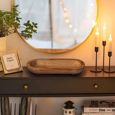 Logotipo personalizado aceitável SET BOWL redondo para casa de campo rustic Brown bolos decorativos