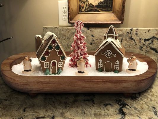 Logotipo personalizado aceitável SET BOWL redondo para casa de campo rustic Brown bolos decorativos