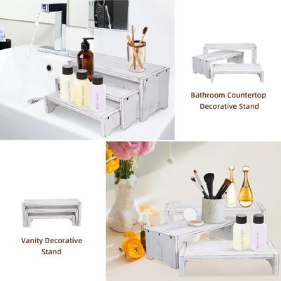 Decoração para casa e presentes Design funcional 3 camadas madeira de latão Cupcake sobremesa display Riser