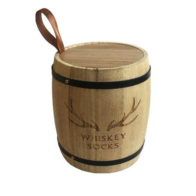 Barril de madeira personalizado para grão de café chá cor natural diferentes tamanhos Paulownia carvalho