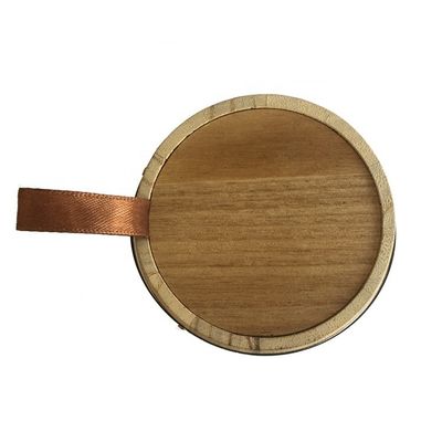 Barril de madeira personalizado para grão de café chá cor natural diferentes tamanhos Paulownia carvalho