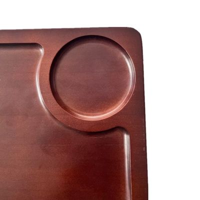 Rectangular Sofá de madeira braço de mesa bandeja para armazenamento em casa e logotipo personalizado aceitável