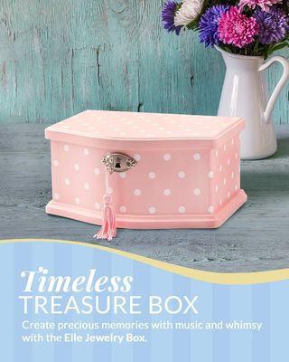 Caixa de música de vento para meninas e adolescentes Rectangular organizador de jóias