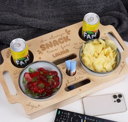 Equipa de armazenamento não dobrável Bar de sofá de madeira Caixa de lanches Armazenamento de poupança de espaço para espaços pequenos