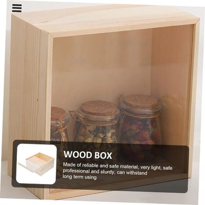 Caixa de madeira Acessórios de escritório Caixa Decorativa Tesouro de madeira tampa clara Pequena tela