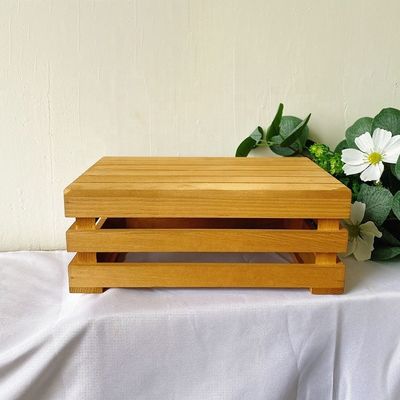 Dimensão personalizada 3 camadas Stand de bolinhos de bambu para festas Frutas lanches Serviço de bandeja OEM ODM