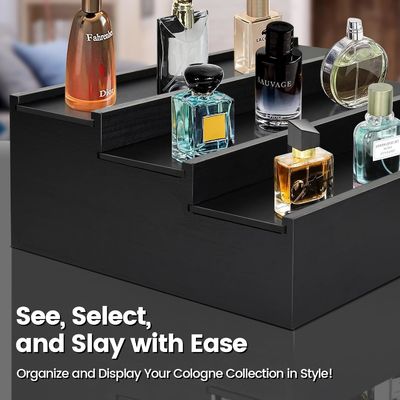 3 Nível Colônia Stand Perfume Organizer com Comp Oculto Logotipo personalizado aceitável