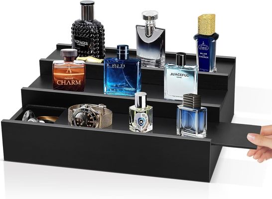 3 Nível Colônia Stand Perfume Organizer com Comp Oculto Logotipo personalizado aceitável