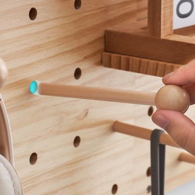 Mobiliário de sala de estar Armazenamento Kit de painel de exibição de madeira 2 peças Pegboard Stand