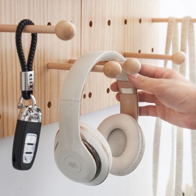 Mobiliário de sala de estar Armazenamento Kit de painel de exibição de madeira 2 peças Pegboard Stand