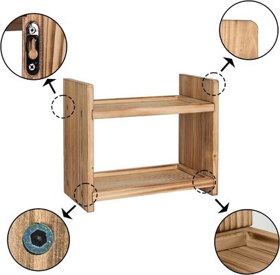 Mantenha suas especiarias práticas e organizadas com este estante de especiarias de madeira