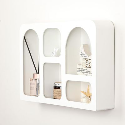 Decoração de parede em estilo moderno nórdico Boho Logotipo personalizado Prateleira flutuante com armazenamento