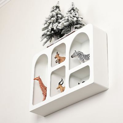 Decoração de parede em estilo moderno nórdico Boho Logotipo personalizado Prateleira flutuante com armazenamento