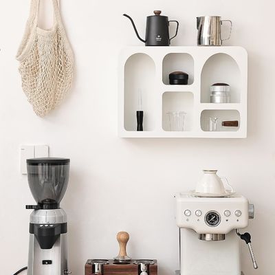 Decoração de parede em estilo moderno nórdico Boho Logotipo personalizado Prateleira flutuante com armazenamento