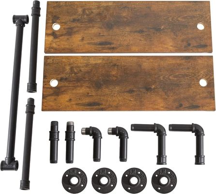 Equipamento doméstico Exibição de parede Estante de livros Estante de tubos industriais para armazenamento de escritório de cozinha