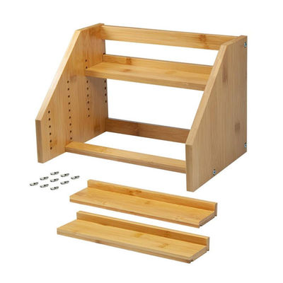Organic Rectangular Bambú Armário Organizador Prateleiras 3 espessura de fio Largura média