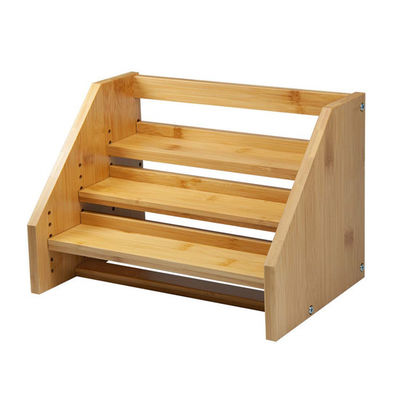 Organic Rectangular Bambú Armário Organizador Prateleiras 3 espessura de fio Largura média