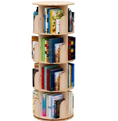 3-5 Nível Crianças Prateleira giratória para geral em sala de estar branca