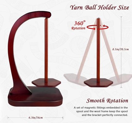 Mecanismo magnético de rotação de fios de madeira para tricô e crochê
