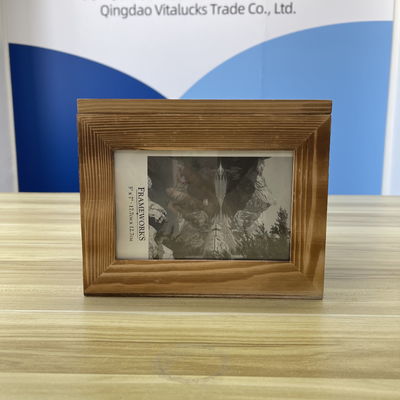 Caixa de armazenamento de quadro fotográfico de madeira em 21x21x17cm Tamanho com opção de cores personalizáveis