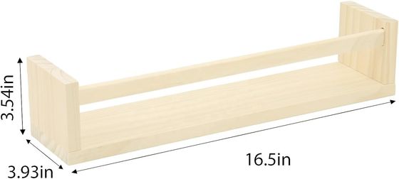 Prateleiras flutuantes de madeira maciça para armazenamento de parede e organizador de quartos para crianças