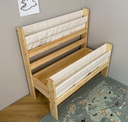 Montessori estante de livros de madeira armazenamento oculto e economia de espaço função para crianças pequenas