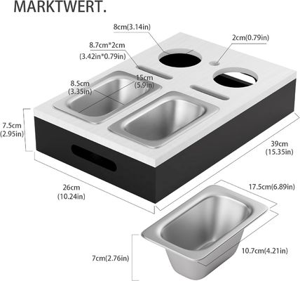 Logotipo personalizado aceitável Sofá Bar Snack Box Sofá Organizador para mesas laterais