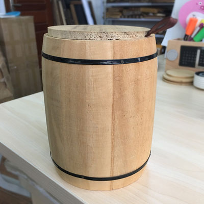 Logotipo personalizado aceitável 12.5x16cm Paulownia Barril de madeira para seus clientes