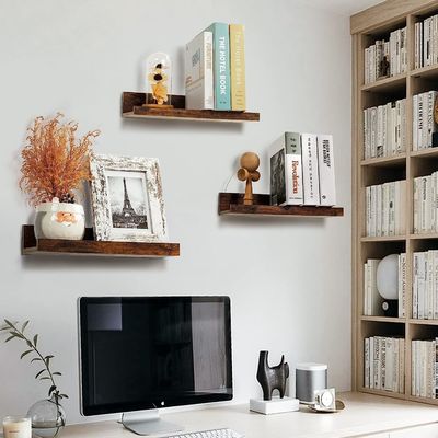 Espaço de poupança de cozinha conjunto de 5 pequenas imagem Ledge Casa madeira prateleiras flutuantes para parede