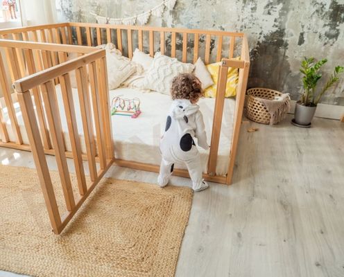 OEM Eco-friendly cama de madeira com proteção extra cama infantil cama de brinquedo cama de madeira maciça