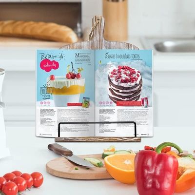 Prateleira de leitura de madeira Prateleira de calendário de secretária com quadro de madeira maciça e cobrança de amostra gratuita