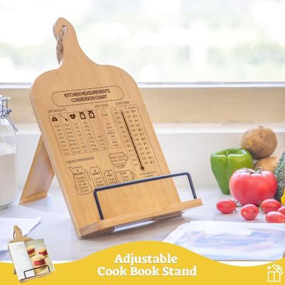 OEM ODM aceito porta de livro de cozinha de madeira ajustável para balcão de cozinha